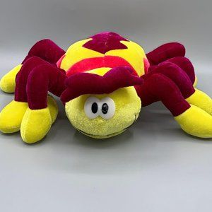 BJ Toy Co. Purple & Yellow Plush Spider Toy 9"